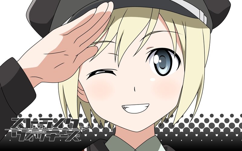 anime girl saluting
