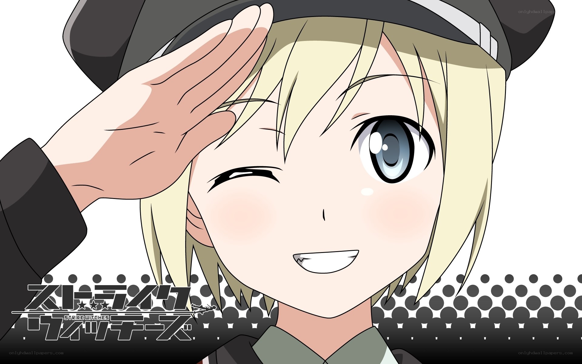 anime girl saluting