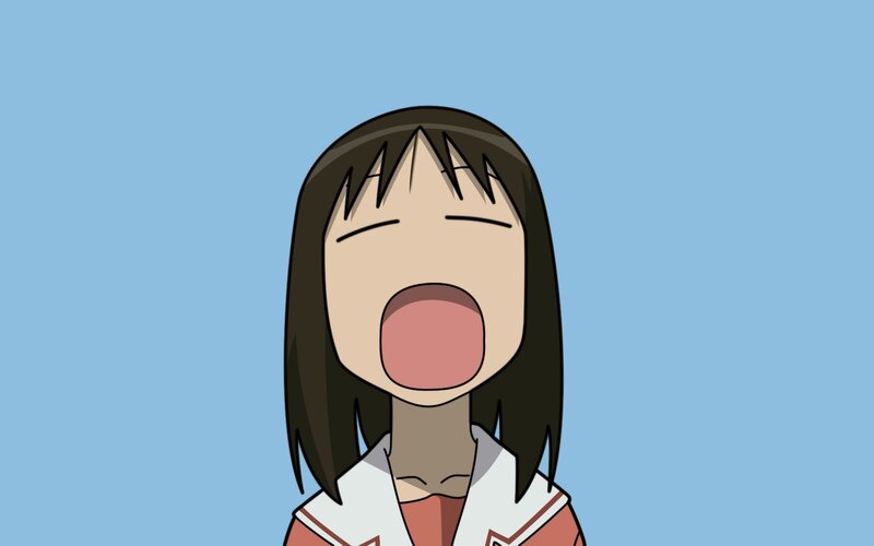 Anime Girl Screaming — Blue