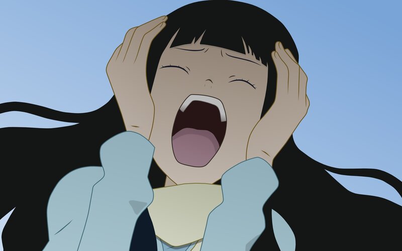 anime girl screaming in distress