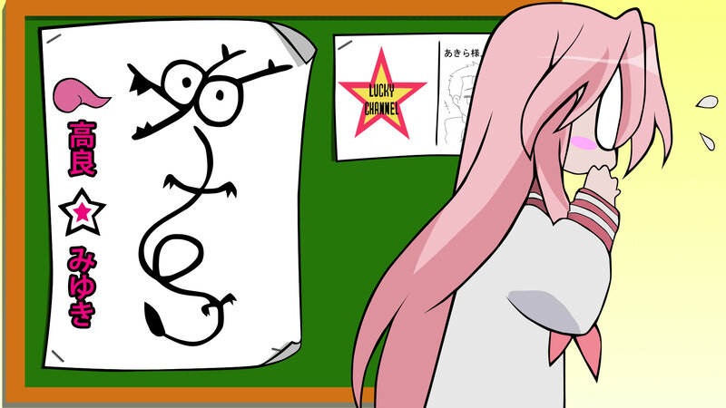 anime girl sees drawing