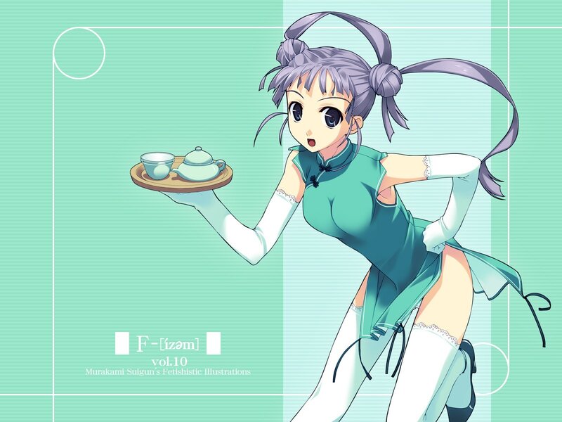 Anime girl serving tea
