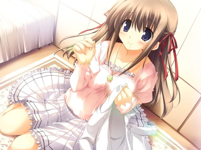 Anime Girl Sewing — Pink