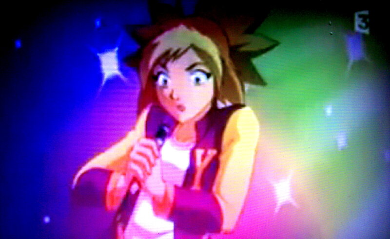 Anime Girl Singing — Blue, Dramatic, Night
