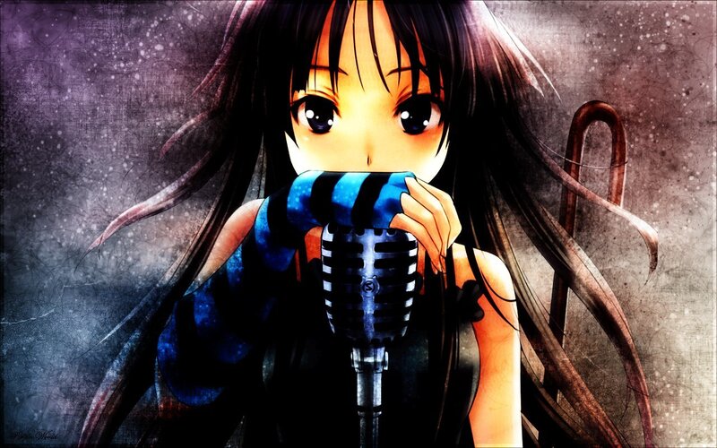 Anime Girl Singing — Blue, Dramatic