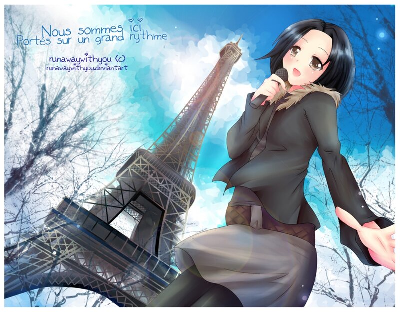 Anime Girl Singing — Blue, Dreamy