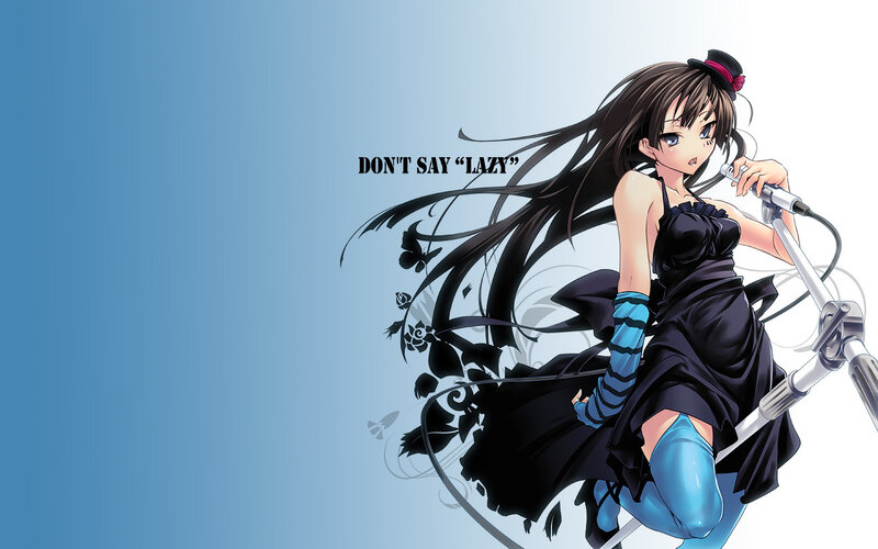 Anime Girl Singing — Blue, Dynamic, Microphone, Dress