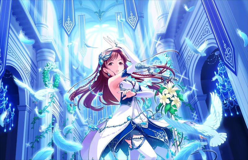 Anime Girl Singing — Blue, Magical, Digital Art