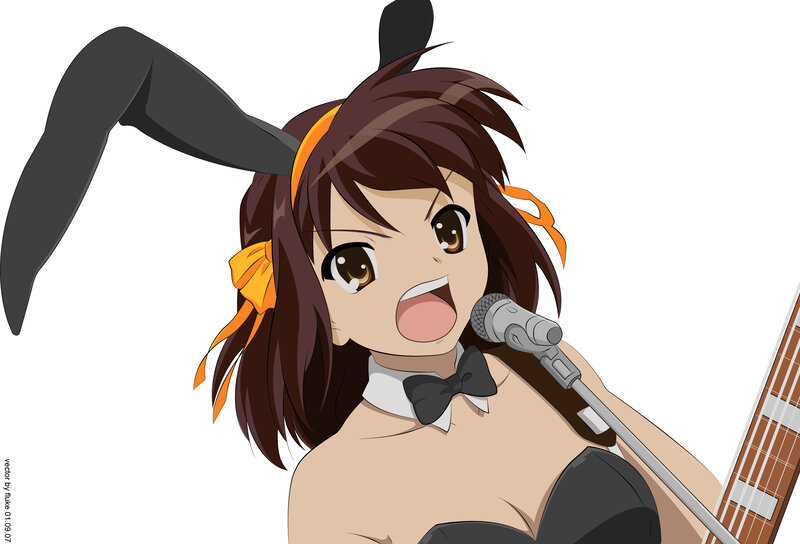 anime girl singing into microphone