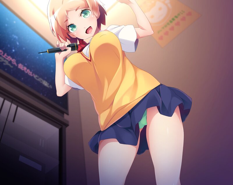anime girl singing karaoke