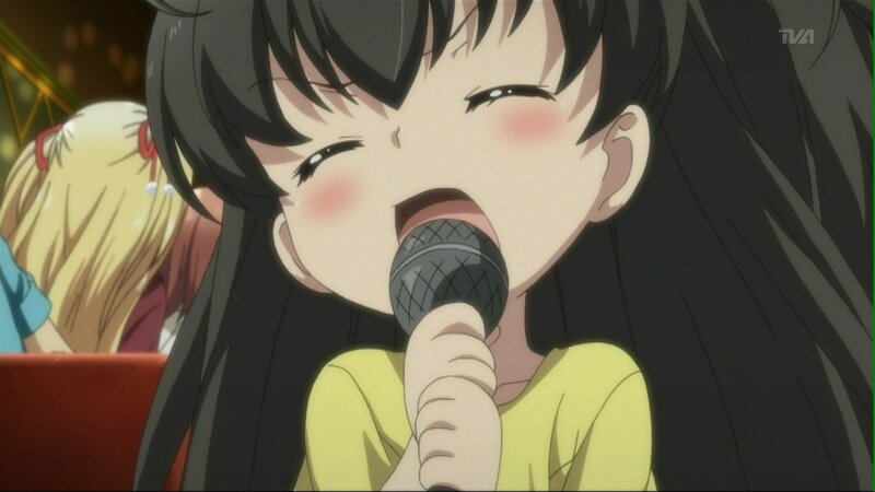anime girl singing karaoke