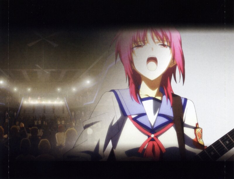anime girl singing on stage
