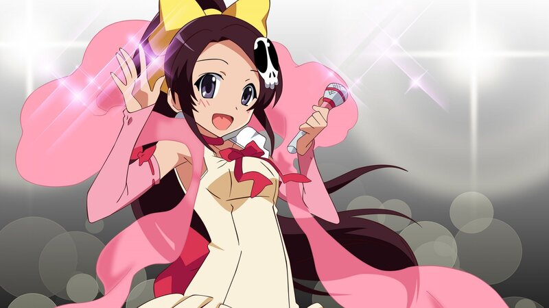 anime girl singing on stage