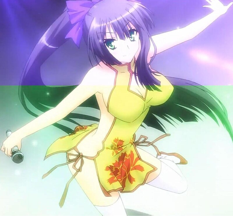anime girl singing on stage