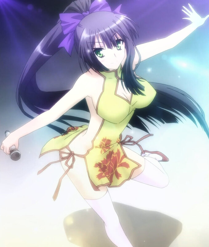 anime girl singing on stage