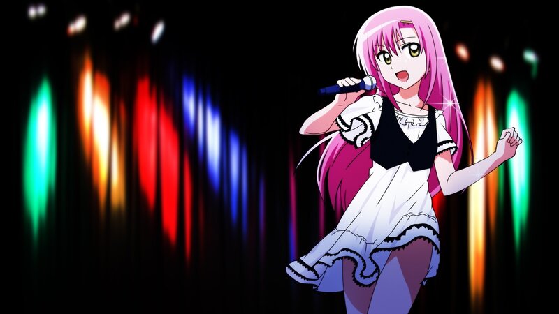 anime girl singing on stage