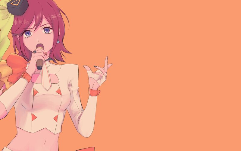 Anime Girl Singing — Orange, Performative