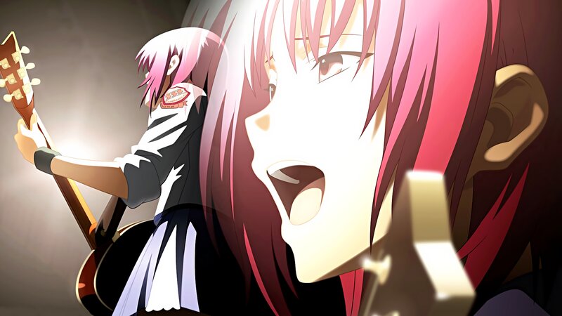 Anime Girl Singing — Pink, Dramatic, Guitar