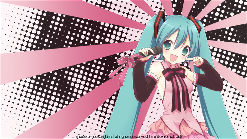Anime Girl Singing — Pink, Energetic, Microphone, Bow