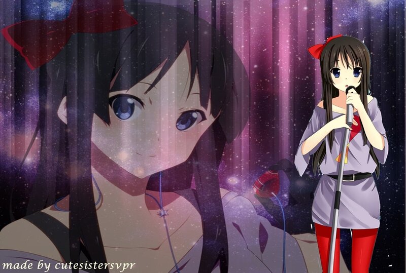 Anime Girl Singing — Purple, Dreamy