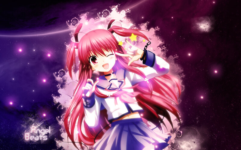 Anime Girl Singing — Purple, Energetic