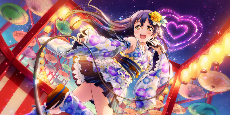Anime Girl Singing — Purple, Festive, Night