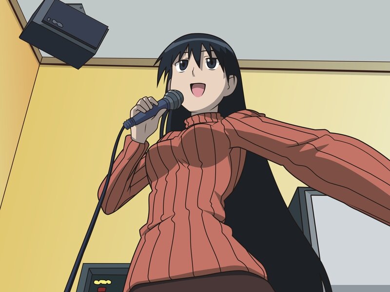 Anime Girl Singing — Red, Energetic