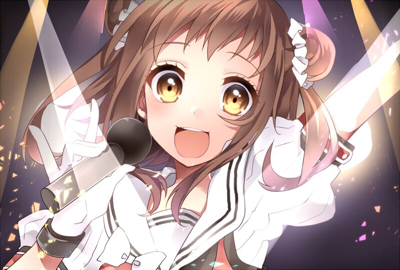 Anime Girl Singing — White, Energetic, Night