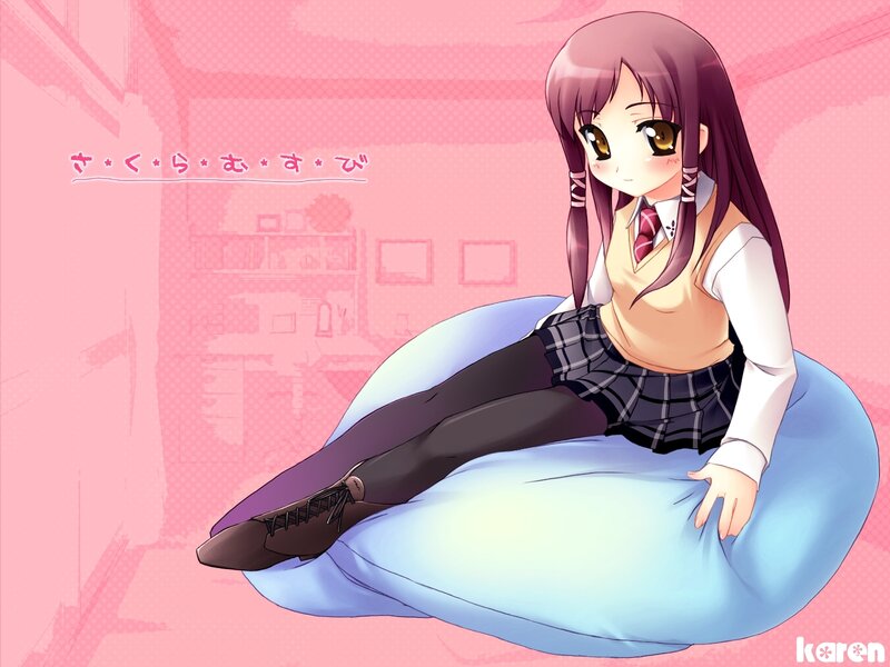 Anime Girl Sitting on Beanbag