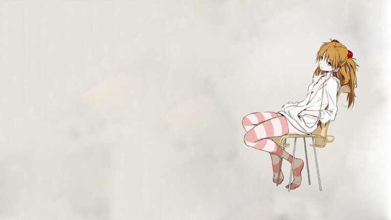 anime girl sitting on chair