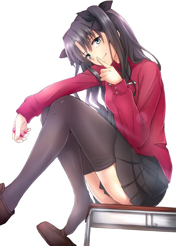 anime girl sitting on chair