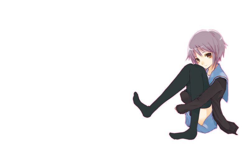 anime girl sitting on floor