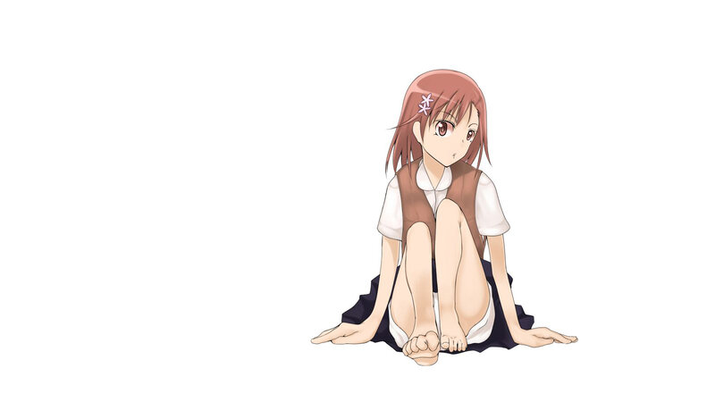 anime girl sitting on floor
