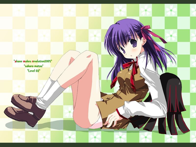 Anime girl sitting on floor