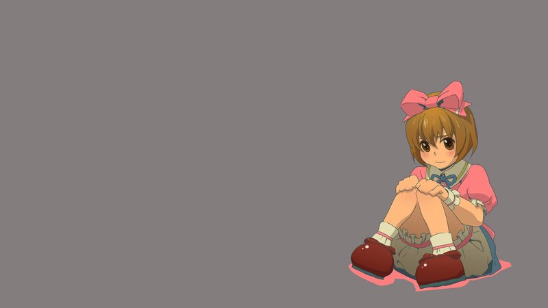 anime girl sitting on floor