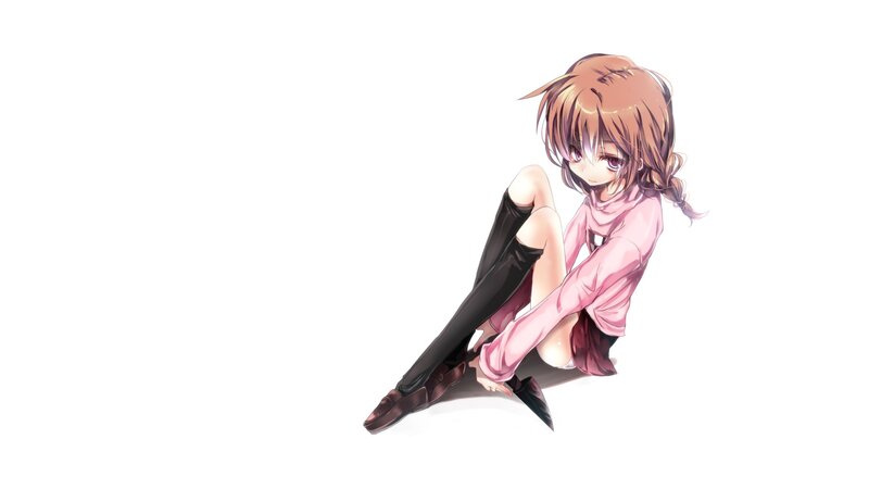 anime girl sitting on floor