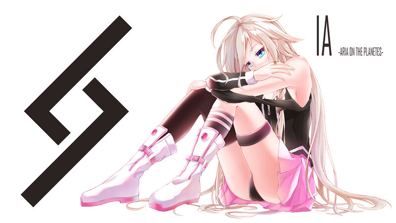 Anime Girl Sitting on Floor — Pink, Melancholic, Digital Art
