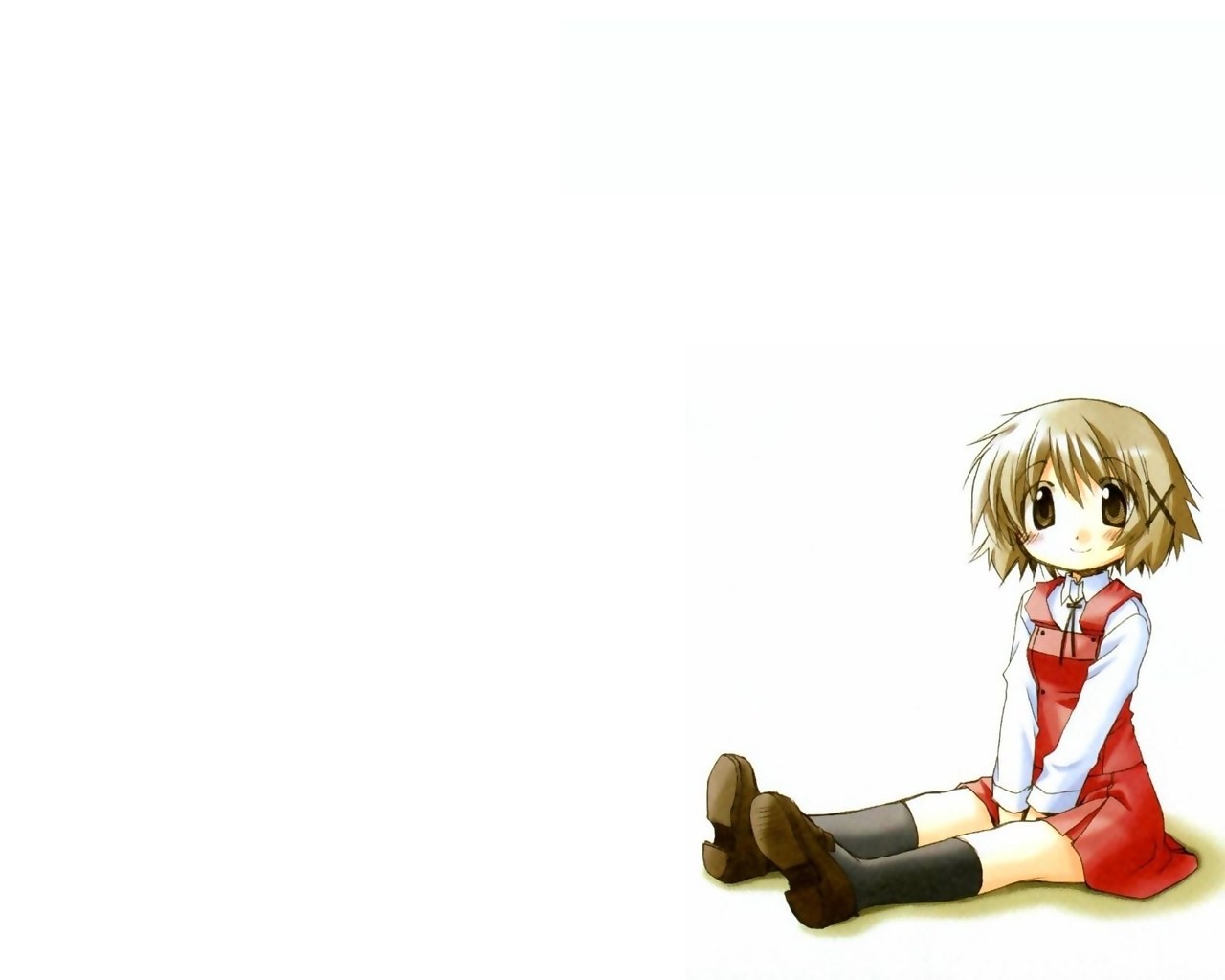 anime girl sitting on floor