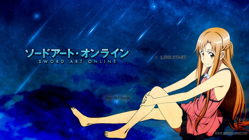 Anime Girl Sitting on Ground — Blue, Serene
