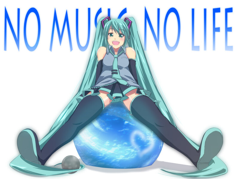 Anime Girl Sitting on Sphere