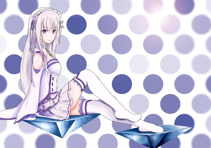 Anime Girl Sitting — White, Calm, Paper Plane