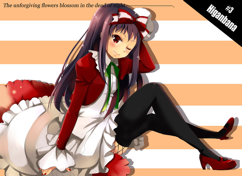 Anime Girl Sitting — White, Calm