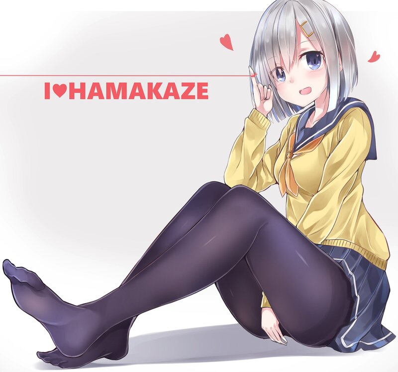 Anime Girl Sitting — Yellow, Cheerful