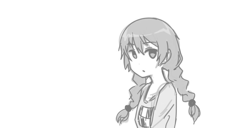 anime girl sketch