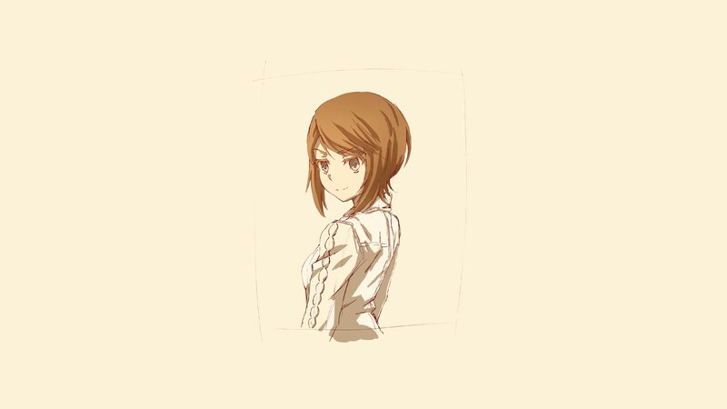 anime girl sketch