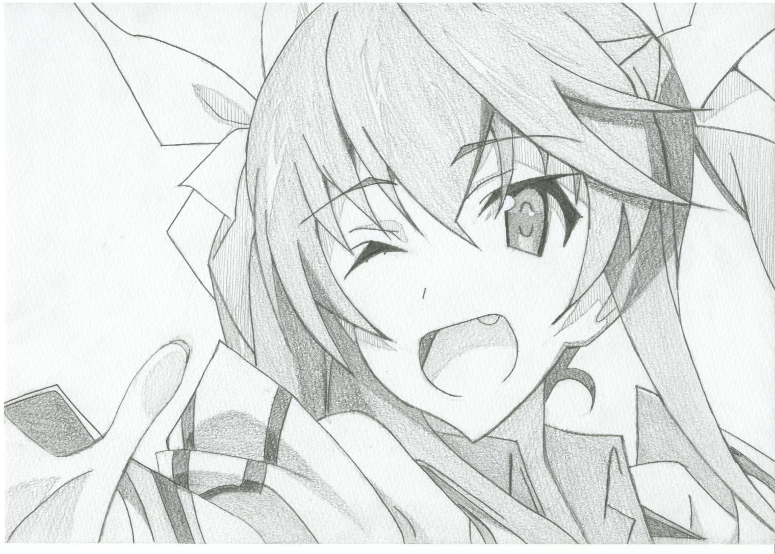 anime girl sketch drawing