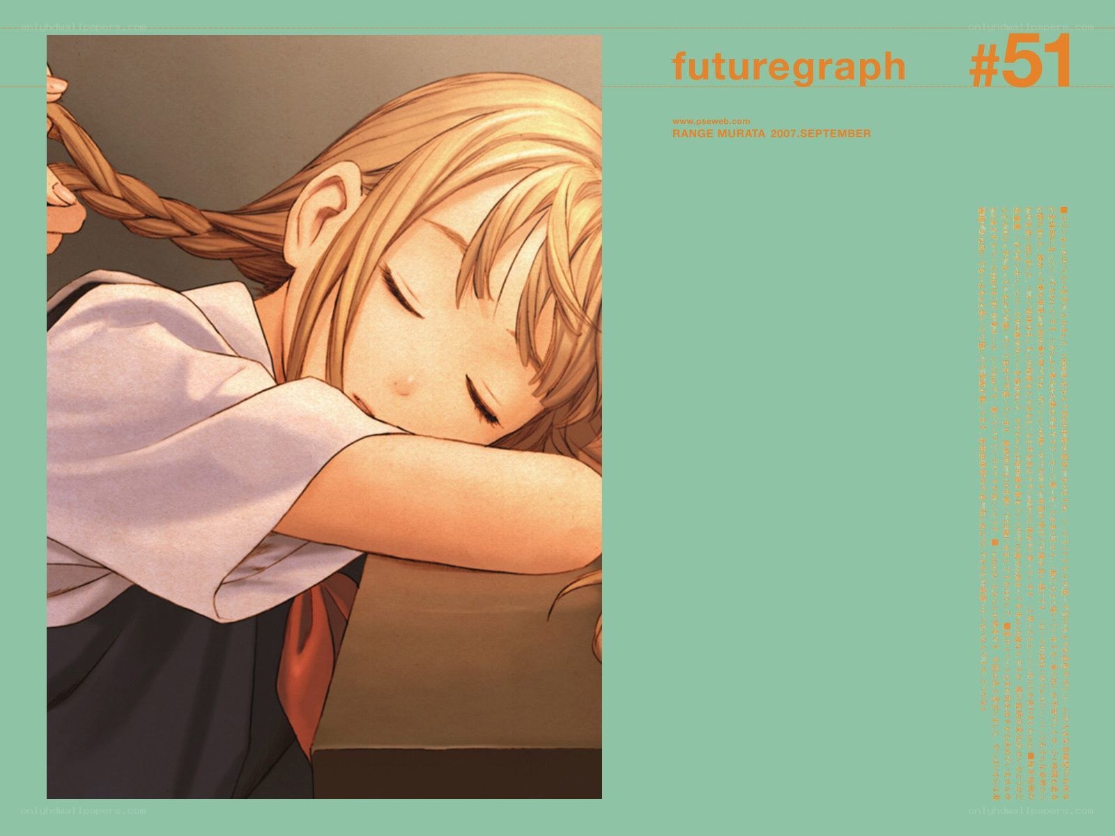 Anime girl sleeping