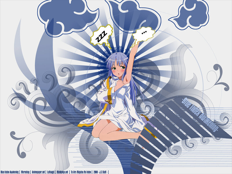 Anime Girl Sleeping — Blue, Dreamy