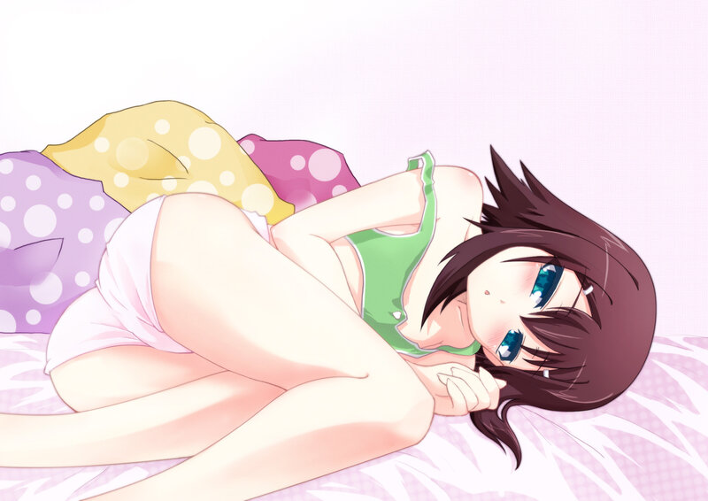 anime girl sleeping in bed