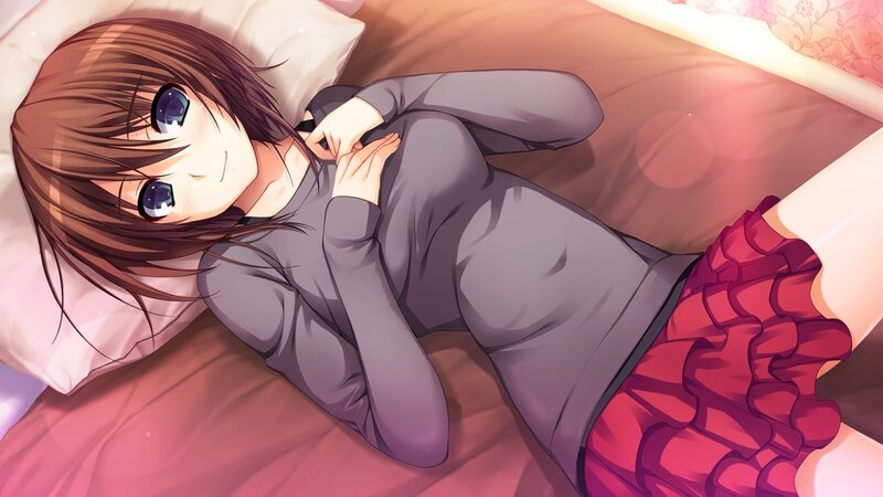 anime girl sleeping in bed